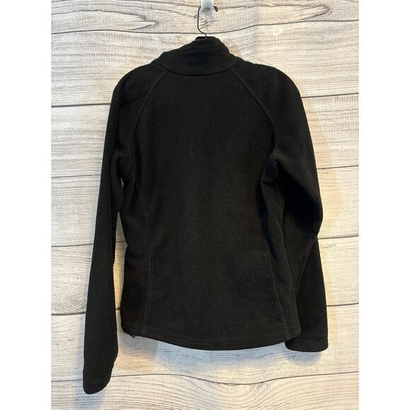 Columbia Fleece Jacket Black Zip-Up Size M - Picture 3 of 3